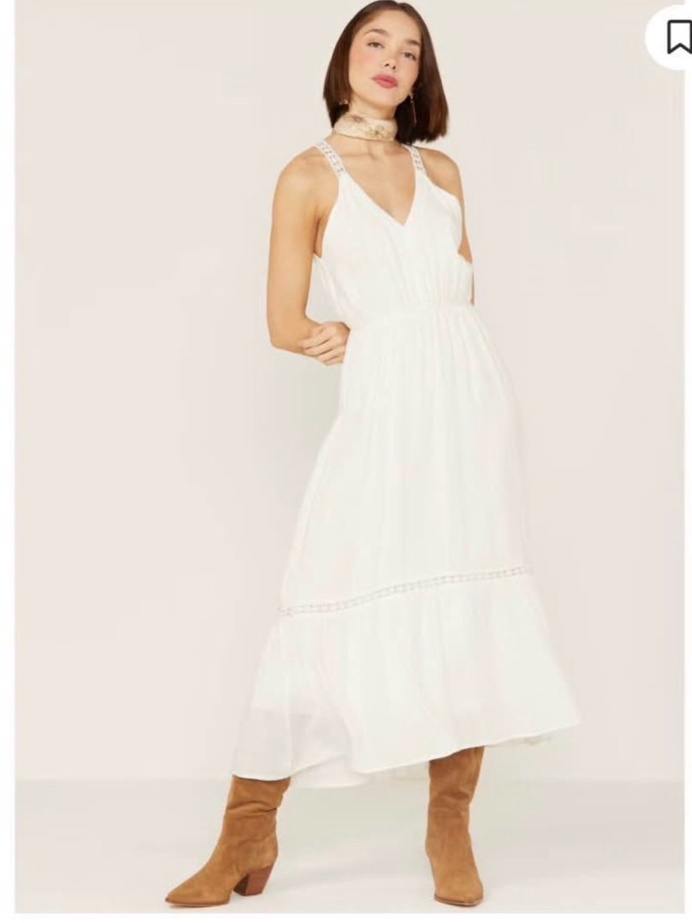 MOLLY BRACKEN WOMEN'S LACE TRIM
MIDI DRESS medium